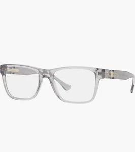 Nuevo Auténtico Marco de Gafas Versace 55mm Gris Humo Transparente Para Hombres Hecho en Italia - Imagen 1 de 3
