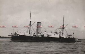 Oryginalna fotografia Royal Navy. HMS "Belleisle" Żelazko. Port. Fine! 1890s