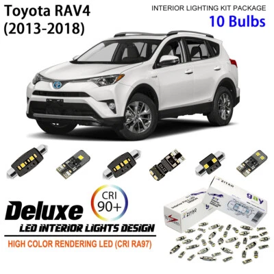 Kit de luces LED interiores de 10 bombillas luz domo blanca para Toyota RAV4 2013-2018 - Imagen 1 de 4