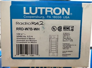 Lutron RadioRA2 RRD-W7B-WH Wall-Mount Designer Keypad, 7-Button, White - Picture 1 of 1