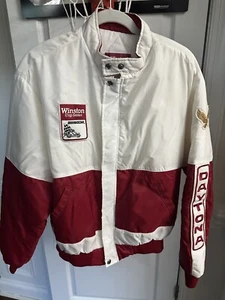 VTG 90s Winston Cup Series Nascar Racing Windbreaker Puffer L Jacket Daytona Men - Picture 1 of 4