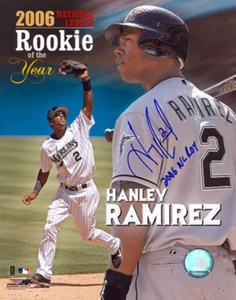 Hanley Ramirez ROY 2006 Autographed / Signed Marlins Baseball 8x10 Photo - Picture 1 of 1