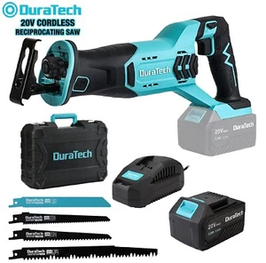 DURATECH 20V 4.0Ah Cordless Reciprocating Saw 3000RPM 7/8" Stroke Variable Speed - Picture 1 of 10