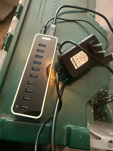 Anker USB A Hub, USB 3.0 Hub, 10 Ports USB Hub - White - Picture 1 of 2