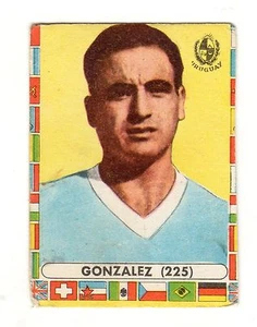 FIGURINA CALCIATORI LAMPO CILE 62 URUGUAY GONZALEZ (NR 225) RECUPARATA - Picture 1 of 1