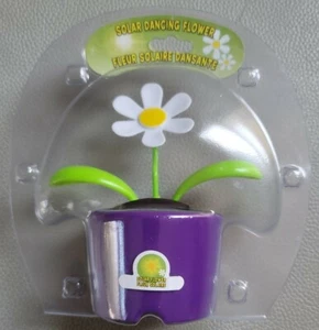 PURPLE Solar Dancing Daisy Sun & Light Powered JUGUETE DE FLORES Gran regalo BOBBLE HEAD - Imagen 1 de 12