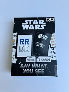Star Wars Say What You See Card Game with 76 Cards The Quick Fire Card Game - Picture 1 of 4