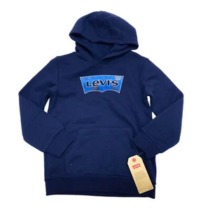 Levi's Boys Size 6 M Batwing Fill Pullover Hoodie Navy - Picture 1 of 8