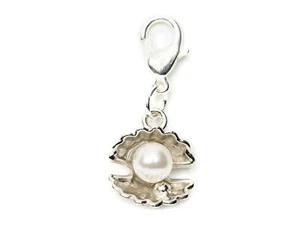 Auster Charm Miniblings Anhänger Bettelarmband Ozean Perlauster Perle Muschel - Bild 1 von 5