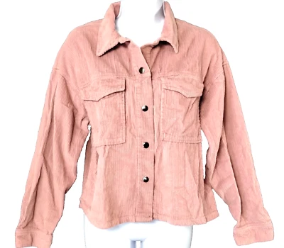 Celebridad Rosa Polvoriento Malva Pana Moto Camionero Parche Bolsillo Vaquera Costera S Foto 1 de 4