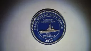 2018 BLUE WATER NAVY SURGE, Coin, NATIONAL COMMANDER STG-3 MIKE YATES Vietnam - Picture 1 of 3