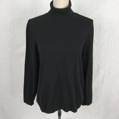 Suéter Chicos 2 Cuello Alto Negro Talla L Mezcla Rayón Elastizado Manga Larga Foto 1 de 4