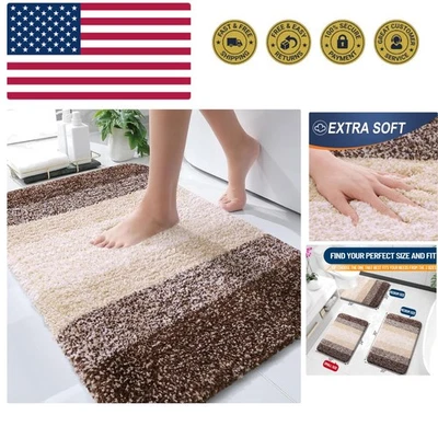 Alfombra de baño 30x20, alfombras de baño de microfibra extra suaves y absorbentes, no sl... Foto 1 de 4