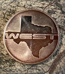 1 Oz. West texas Coin .999 Fine Silver Bullion Rare - Picture 1 of 2