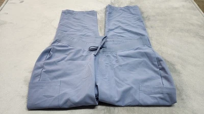 Mandala Women's Petite Large Blue Scrubs Technical Pants Joggers Comfort - Image 1 of 4