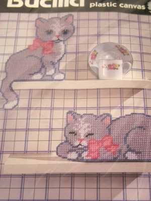 JUEGO DE 2 GATITOS CURIOSOS 1994 KIT DE LONA DE PLÁSTICO BUCILLA #6138 Foto 1 de 4