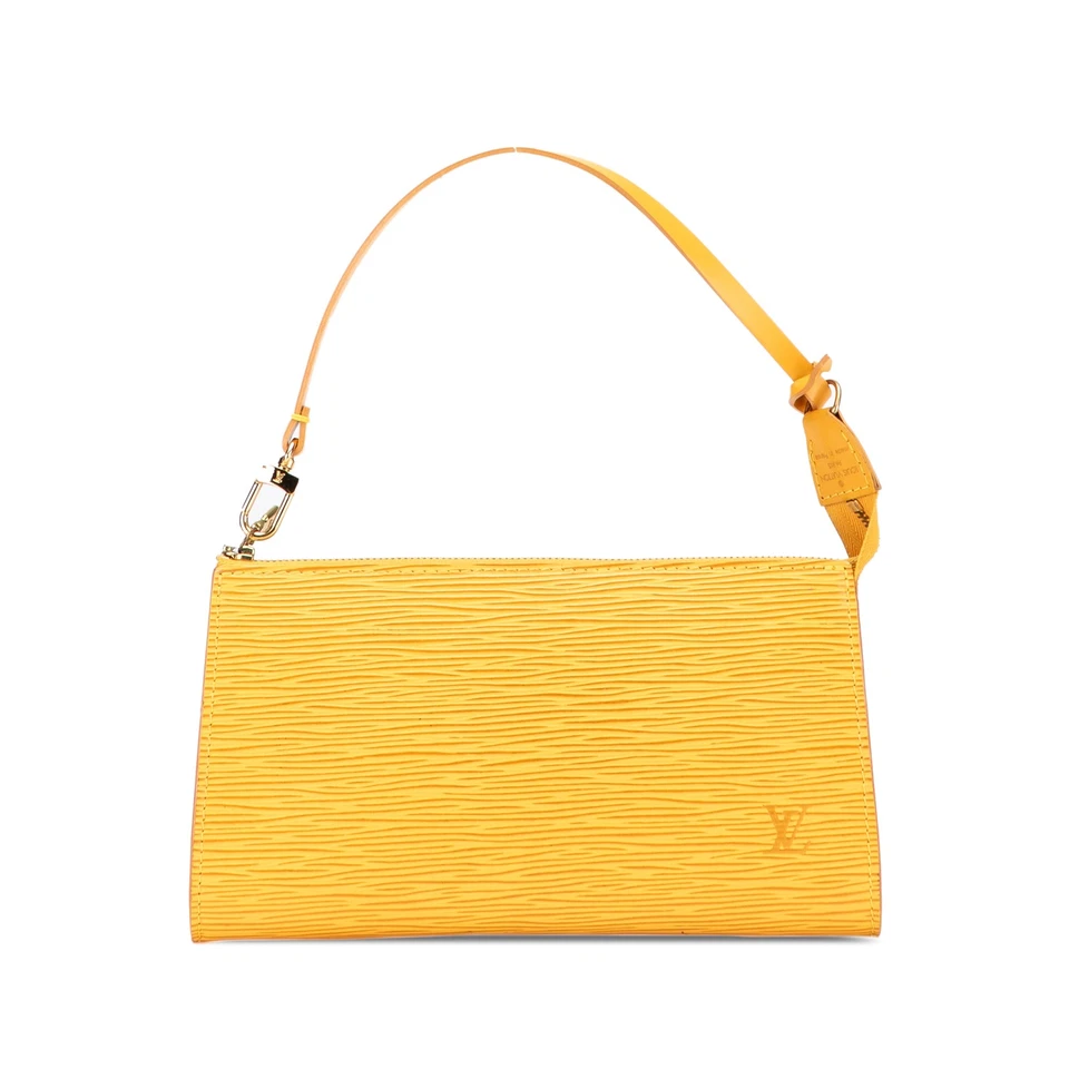 Bolso de Hombro Louis Vuitton Epi Pochette Accesorios Cuero Amarillo Autenticado Foto 1 de 4