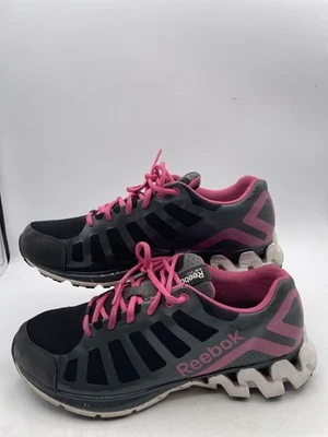 Reebok Zigtech Athletic Women's Sz 9.5 Black Mesh Lace Up Low Top Sneakers - Image 1 of 4