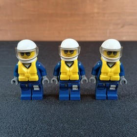 Lego City Forest Police Helicopter Pilot Minifigure Lot of 3 cty0274 from 4439