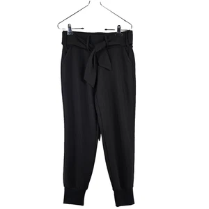 Rewash Mujer Negro Bolsa de Papel Joggers Corbata Cintura Cinturón Pantalones de tiro alto Talla S - Imagen 1 de 9