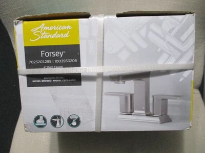 American Standard Forsey 4 pulgadas Juego central grifo baño 2 manijas NUEVO Foto 1 de 4