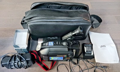 JVC GR-AMX100U VHC VIDEO TAPE CAMCORDER HANDYCAM + ALL ACCESSORIES + BAG TESTED! - Image 1 of 4