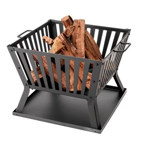 Jumbuck Square K/D Steel Firepit Fire Pit Bucket - Picture 1 of 4