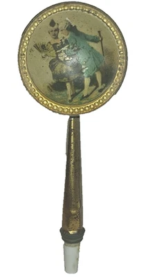 ANTIGUA MUÑECA VICTORIANA LITOGRÁFICA DE HOJALATA JUGUETE SONAJERO Y CUERNO $44.44 SIN RESERVA Foto 1 de 4