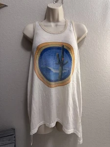 RIPCURL ärmelloses T-Shirt creme mit Desert Cactus Hi Low Tank Top - Bild 1 von 6