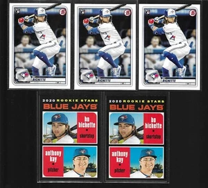 2020 BO BICHETTE rookie LOT rc Topps Heritage & Bowman 5 card toronto blue jays - Picture 1 of 1
