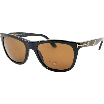 Tom Ford FT500 Andrew Mens Plastic Polarized Sunglass 01H Black 54-18 Italy - Image 1 of 4