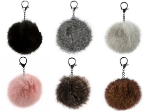 trendfuxx - Fellbommel Anhänger - Pelzbommel für Handtasche, Schlüsselanhänger