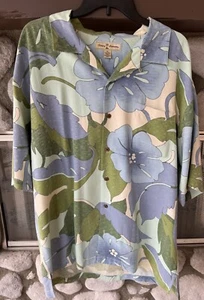Tommy Bahama Button up Camp Shirt Size XL Men’s 100% Silk  Floral Print - Picture 1 of 5