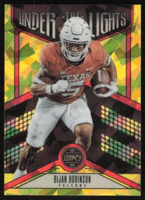 2023 Panini Legacy Under the Lights Yellow Diamond Bijan Robinson /25 Texas - Image 1 of 2