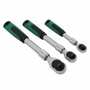 Premium Grade Socket Set 72-Tooth 1/4 3/8 1/2 Drive Extendable Quick Release - Picture 1 of 12