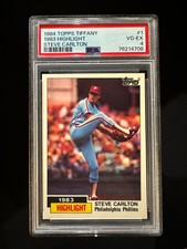 1984 Topps Tiffany #1 - 1983 Highlight - Steve Carlton - Phillies - PSA 4