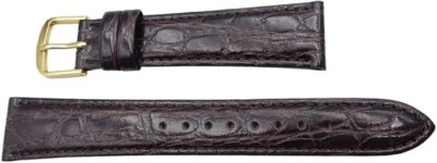 Correa de cuero genuino SEIKO 20 mm marrón oscuro DAC5 Foto 1 de 3