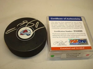 Semyon Varlamov Signed Colorado Avalanche Hockey Puck Autographed PSA/DNA COA 1E - Picture 1 of 3