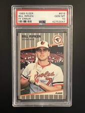 🔥Billy Ripken 1989 Fleer FF Error Card #616 Orioles PSA 10 GEM MINT🔥