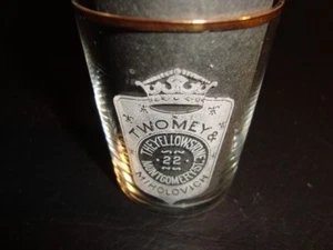 Circa 1900 Twomey Miholovich Whiskey Etched Shot Glass, San Francisco, CA - Picture 1 of 1