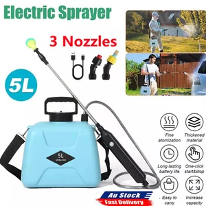 5L Electric Rechargeable Battery Weed Sprayer Backpack Pump Spray Farm Garden AU - Picture 1 of 12