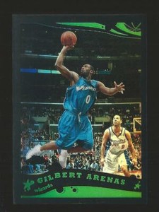 2005-06 Topps Chrome Gilbert Arenas Wizards #7 Black Refractor Rare Sp 137/399