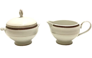 Mikasa ENGLISH BROCADE Fine China Sugar Bowl w Lid and Creamer Set Discontinued - Picture 1 of 6