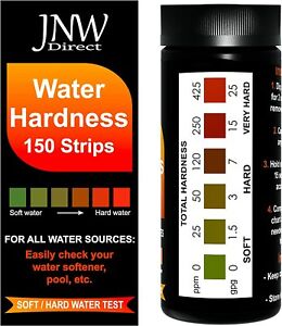 JNW Direct Water Total Hardness Test Strips, 150 Strip MEGA Pack, Best Kit for A