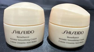 2 x Shiseido Benefiance Wrinkle Smoothing Cream NEW, 15ml/0.53oz each - Picture 1 of 2