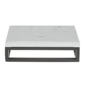 HUBERT® Black Display Riser with Marble Top - 3 1/5"H - Picture 1 of 7