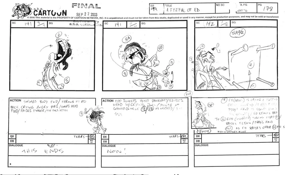 Escena de cafetería Ed Edd n Eddy "Fistful of Ed" - Sección 46 páginas /firmada con cubierta  Foto 1 de 1