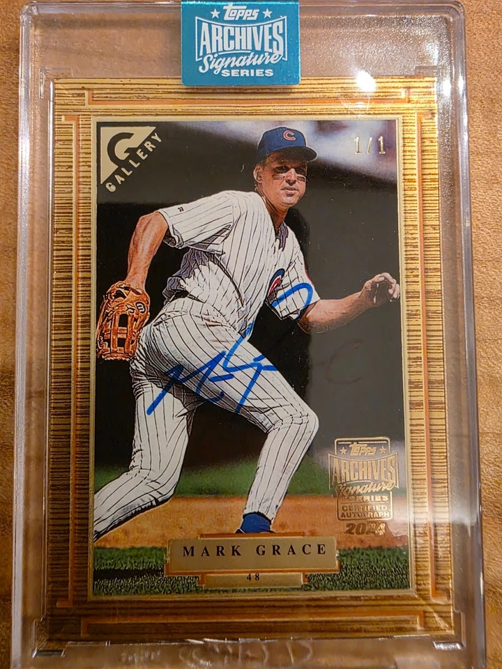 2024 Topps Archives Signature Series Mark Grace 1/1 automático - Imagem 1 de 2