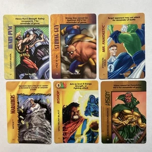 (6) 1995 MARVEL OVERPOWER COLLECTABLE CARD GAME “ONE PER DECK” NO DOUBLES - Picture 1 of 6