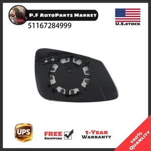 Fit BMW 230i 320i 328d 430i 440i Heated Mirror Glass LH 2012+ w/ Mounting Plate - Picture 1 of 9